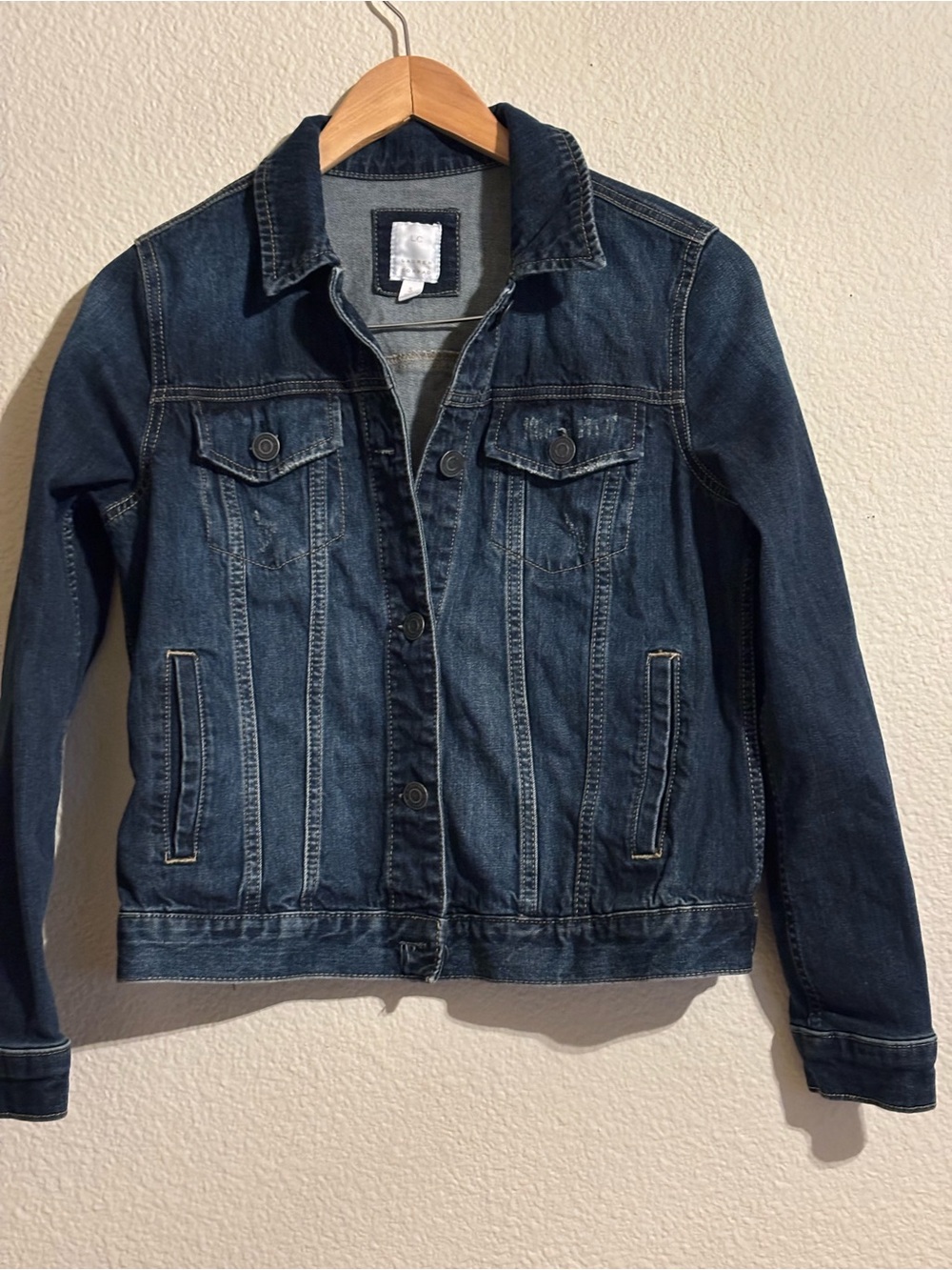 LC Lauren Conrad Dark Blue Denim Jacket - Lightweight Shirt Jacket